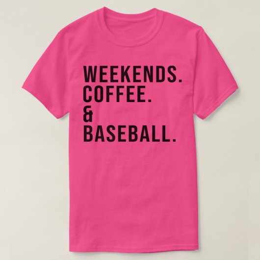 T-shirt Week-ends Café & Baseball Café Lover Baseball M (Design devant)