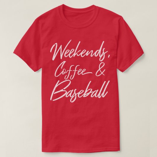 T-shirt Week-ends Café Et Baseball III (Design devant)