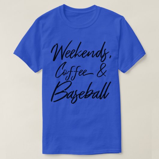 T-shirt Week-ends Café Et Baseball IV (Design devant)
