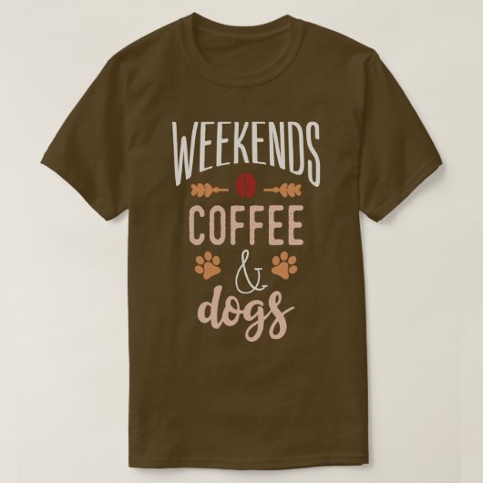 T-shirt Week-ends Café Et Chiens 1 (Design devant)