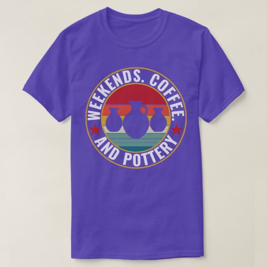 T-shirt Week-ends Café et poterie Drôle Potter Retro Cla (Design devant)