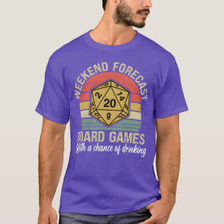 T-shirt Weekend Forecast Board Games And Drinking family v