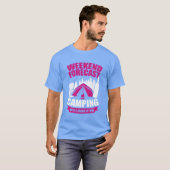 T-shirt Weekend Forecast Camping With A Chance Of Wine ret (Devant entier)