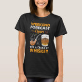 T-shirt Weekend Forecast Cigars Whiskey (Devant)
