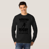 T-shirt Weekend Forecast Rugby With No Chance Funny Men Ga (Devant entier)