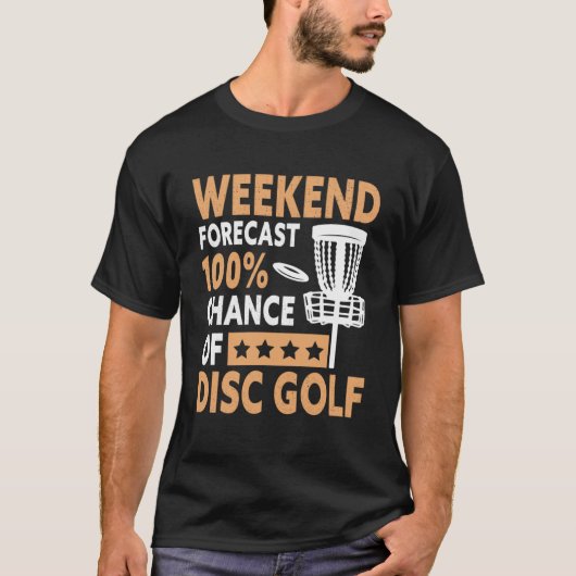 T-shirt Weekend Forecend Disque Golf Lecteur Golfing Golfi (Devant)