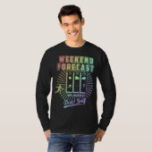 T-shirt Weekend prévision Golfing avec une chance de Gol d (Devant entier)