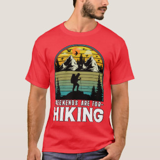 T-shirt Weekends Are For Hiking Nature Camping boy