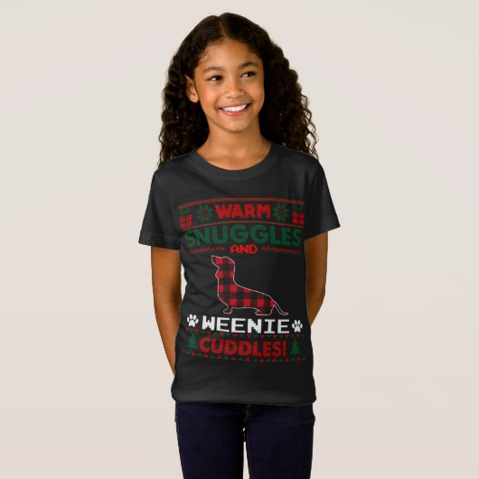 T-Shirt Weenie Christmas Pajama Weiner Ugly Christmas Swea (Devant entier)