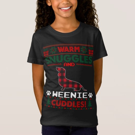 T-Shirt Weenie Christmas Pajama Weiner Ugly Christmas Swea (Devant)