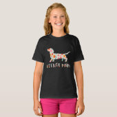 T-shirt Weenie Mama Dachshund floral (Devant entier)