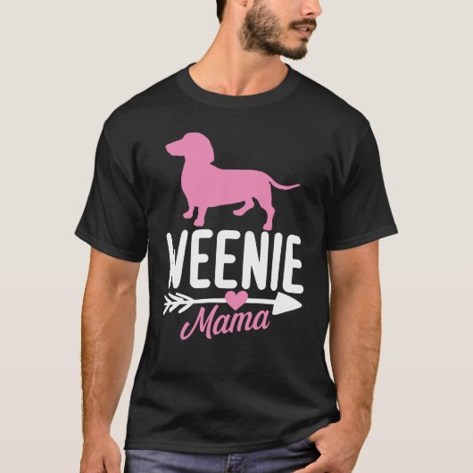 T-shirt Weenie Mama - Dachshund Lover (Devant)