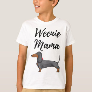 T-shirt Weenie Mama Drôle Dachshund Amant Weiner Chien Cad