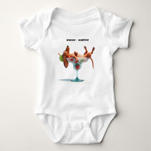 T-SHIRT WEENIE MARTINI DACHSHUND (Devant)