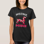T-shirt Weenie Mimi Floral Dachshund Chien Propriétaire Mè (Devant)