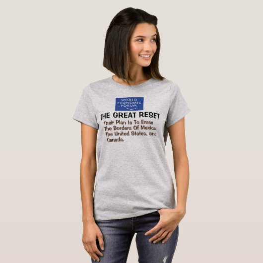 T-shirt WEF Grande Réinitialisation - Leur Plan Pour Effac (Devant entier)