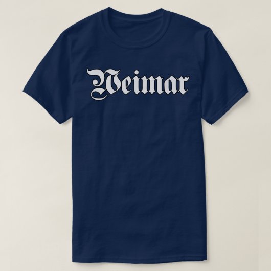 T-shirt Weimar écrit avec une police gothique (Design devant)