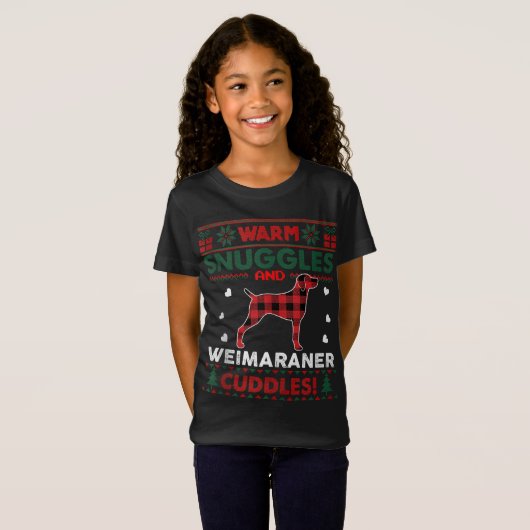 T-Shirt Weimaraner Amoureux des chiens propriétaire Xmas c (Devant entier)