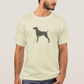 T-shirt Weimaraner Chien race Silhouette (Devant)