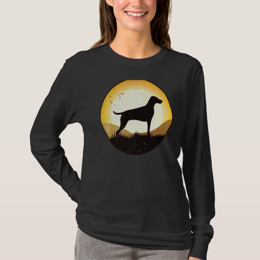 T-shirt Weimaraner Chien Retro 3 (Devant)