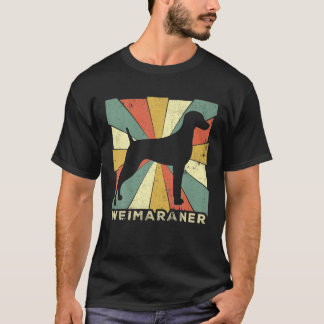 T-shirt Weimaraner Chien Retro Les années 70 Vintage