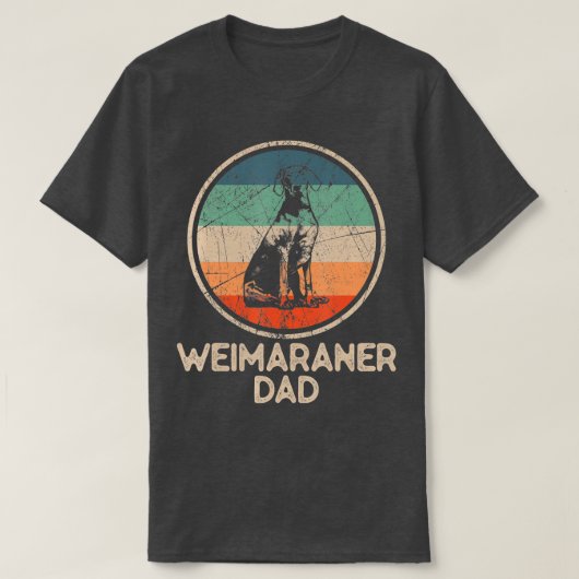 T-shirt Weimaraner Chien Vintage Weimaraner Papa (Design devant)