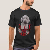 T-shirt Weimaraner Dog Cute In Pocket Caro Cadeaux (Devant)