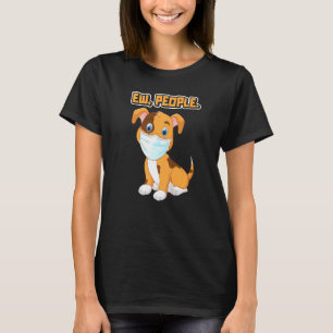 T-shirt Weimaraner Ew Gens Mignons Chien Portant Un Masque