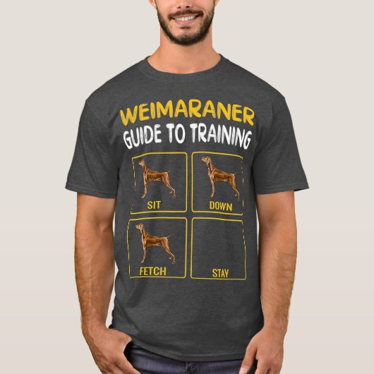 T-shirt Weimaraner Guide D'Entraînement Obedience De Chien (Devant)