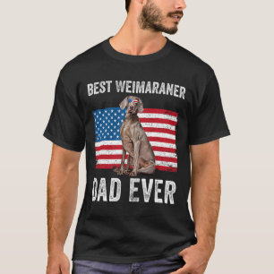 T-shirt Weimaraner Papa Américain Drapeau Propriétaire Amo