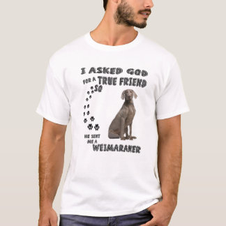 T-shirt Weimaraner Quote Mom Weim Dad Costume, Cute Grey H