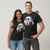 T-shirt Weimeraner Labrador Avec Lunettes de soleil Retro (Unisexe)