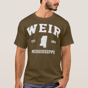 T-shirt Weir Mississippi MS vintage State Athletic style