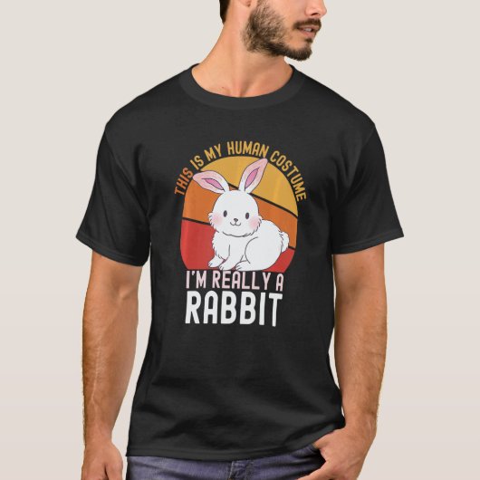 T-shirt Weird This is My Human Costume I'm Really A Rabbi  (Devant)