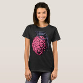T-shirt Weirdcore Brain Grenade Surreal Military Soldier V (Devant entier)