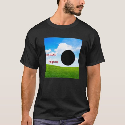 T-shirt Weirdcore esthétique Dreamcore Oddcore trou noir S (Devant)