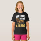 T-shirt Weirdo Dragon Porté Avec Un Beardo Reptiles (Devant entier)
