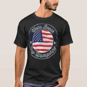 T-shirt Weirs Beach - Nouveau Hampshire patriotique Souven