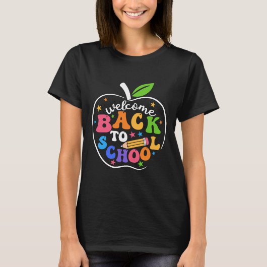 T-shirt Welcome Back I'm Glad You're Here Back To School T (Devant)