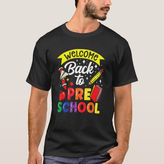 T-shirt Welcome Back To Preschool Teacher Back To School P (Devant)