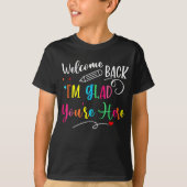 T-shirt Welcome Back to School – Neon Retro Teacher Tee (Devant)