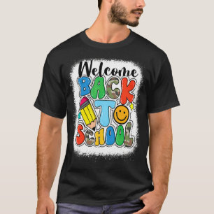 T-shirt Welcome back to School Teacher Étudiant Cute Smili