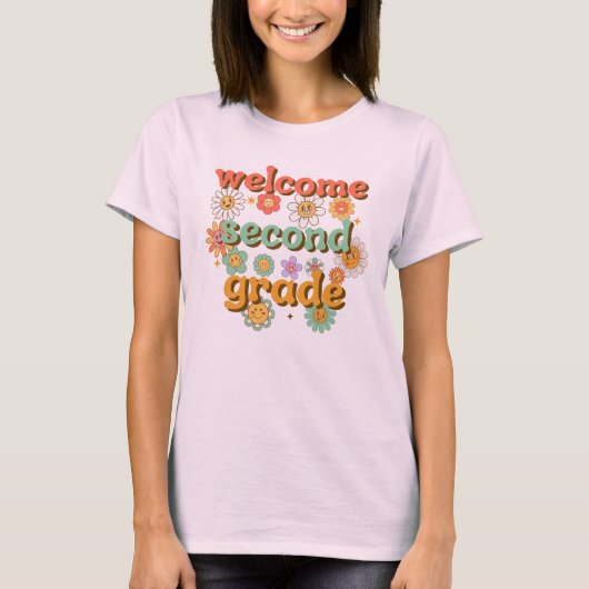 T-SHIRT WELCOME SECOND GRADE  BACK TO SCHOOL FIRST DAY (Devant)