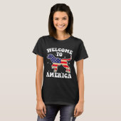 T-shirt Welcome To America Patriotic Dog New American Citi (Devant entier)
