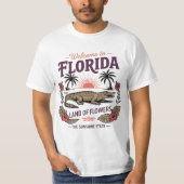 T-shirt Welcome to Florida Alligator Sunshine State Est. (Devant)