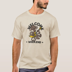 T-shirt Welcome weekend with Monkey and Guitar