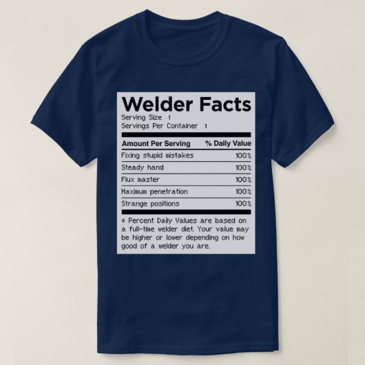 T-shirt Welder Facts Drôle Soudure (Design devant)
