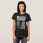 T-shirt Welder Hourly Rate Costume For Welder Funny Weldin (Devant entier)