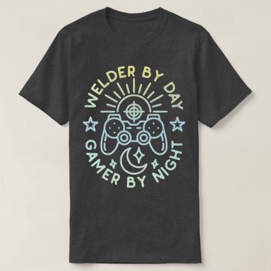 T-shirt Welder Par Jeu De Jour Par Nuit Distressed Design (Design devant)