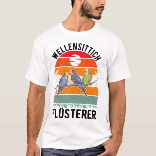 T-shirt Wellensittich Flüsterer Nymphensittich Sittich (Devant)